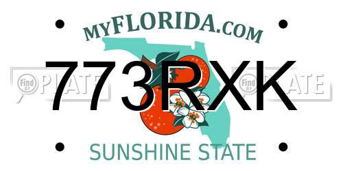 773RXK Florida License Plate