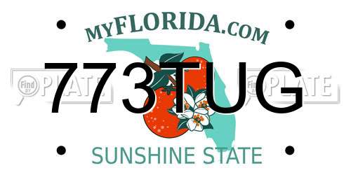 773TUG Florida License Plate