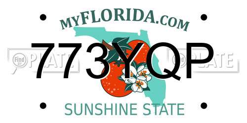773YQP Florida License Plate