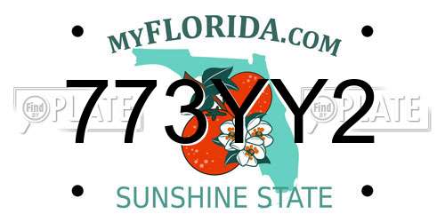 773YY2 Florida License Plate