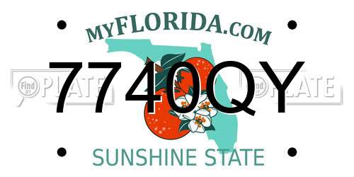 7740QY Florida License Plate
