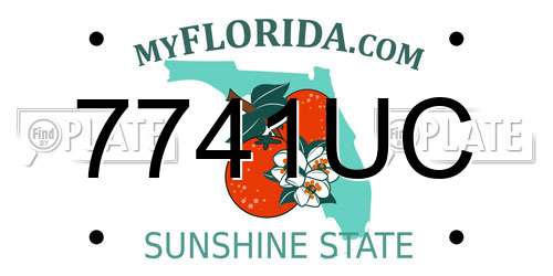 7741UC Florida License Plate