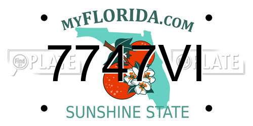 7747VI Florida License Plate