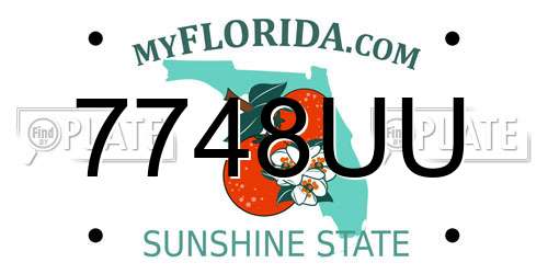 7748UU Florida License Plate