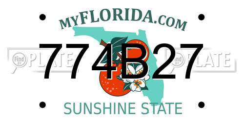 774B27 Florida License Plate