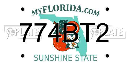 774BT2 Florida License Plate