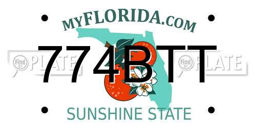 774BTT Florida License Plate