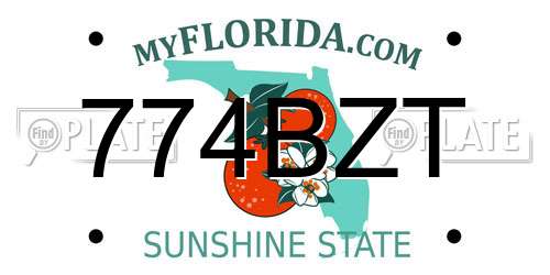 774BZT Florida License Plate