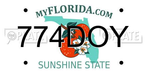 774DOY Florida License Plate
