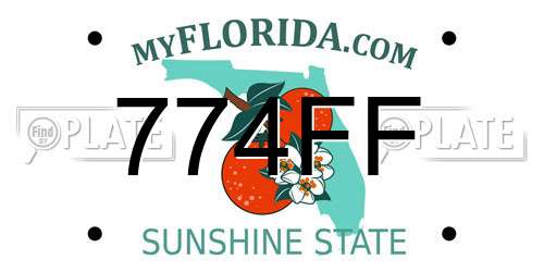 774FF Florida License Plate