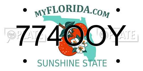 774OOY Florida License Plate