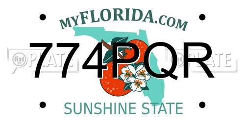 774PQR Florida License Plate