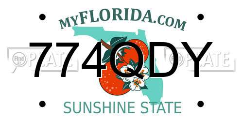 774QDY Florida License Plate