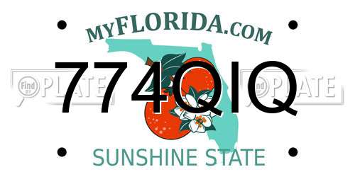 774QIQ Florida License Plate