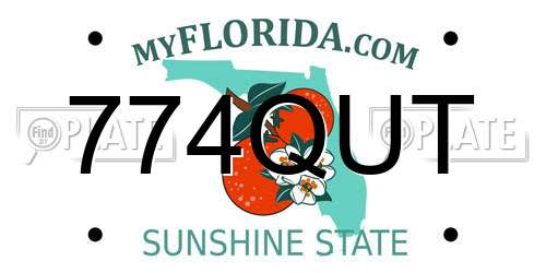 774QUT Florida License Plate