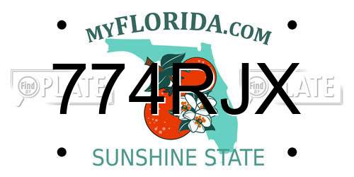774RJX Florida License Plate