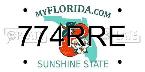 774RRE Florida License Plate