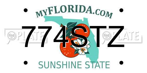 774STZ Florida License Plate