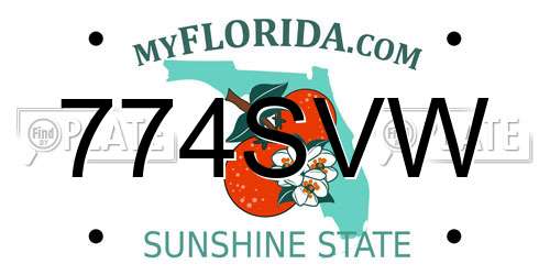 774SVW Florida License Plate