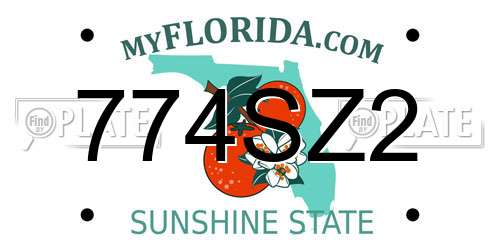 774SZ2 Florida License Plate