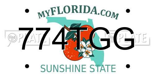 774TGG Florida License Plate