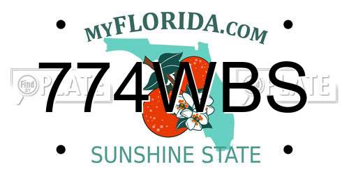 774WBS Florida License Plate