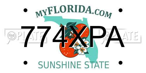 774XPA Florida License Plate