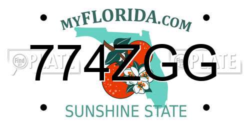 774ZGG Florida License Plate