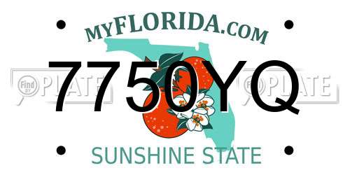 7750YQ Florida License Plate