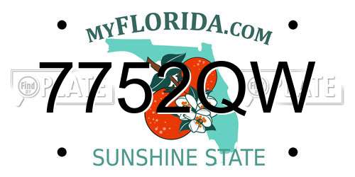 7752QW Florida License Plate