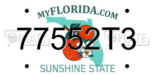 77552T3 Florida License Plate