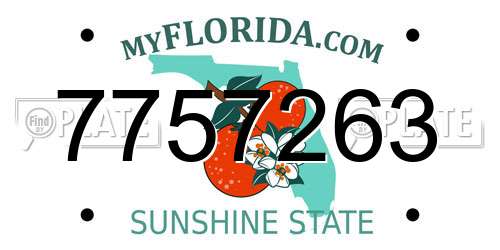 7757263 Florida License Plate