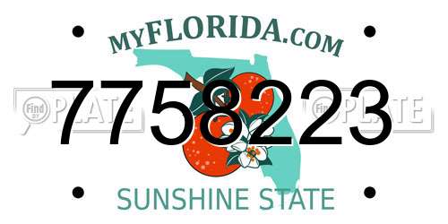 7758223 Florida License Plate