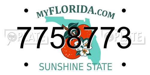 7758773 Florida License Plate