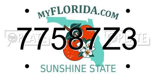 77587Z3 Florida License Plate