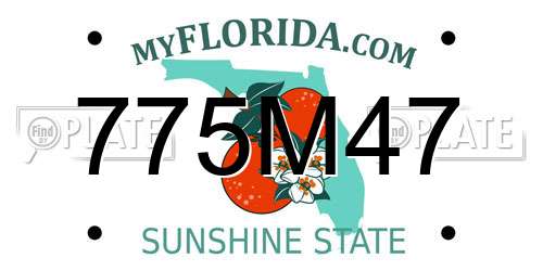 775M47 Florida License Plate