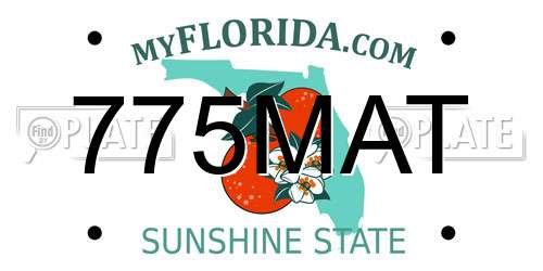 775MAT Florida License Plate