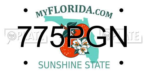 775PGN Florida License Plate