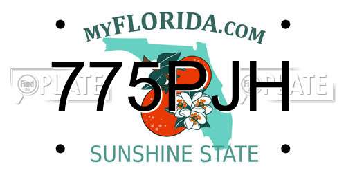 775PJH Florida License Plate