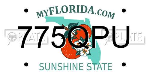 775QPU Florida License Plate