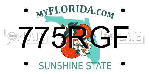 775RGF Florida License Plate