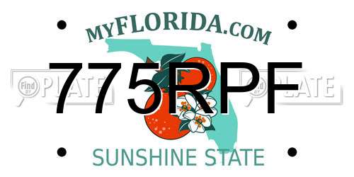 775RPF Florida License Plate
