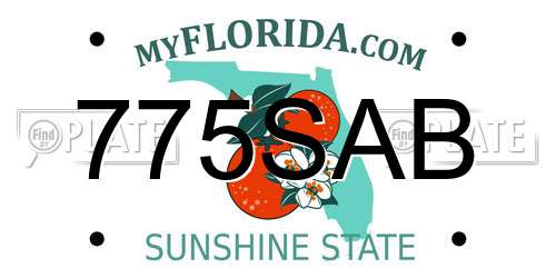 775SAB Florida License Plate