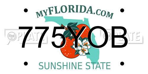 775YOB Florida License Plate