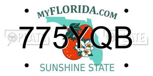 775YQB Florida License Plate