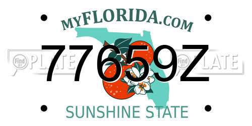77659Z Florida License Plate
