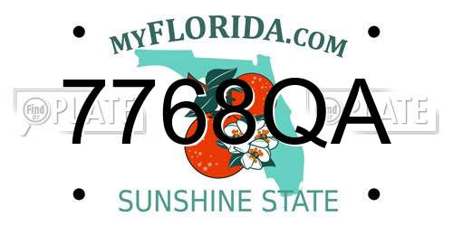 7768QA Florida License Plate
