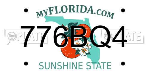 776BQ4 Florida License Plate
