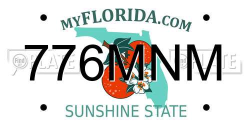 776MNM Florida License Plate