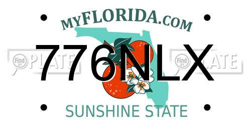 776NLX Florida License Plate